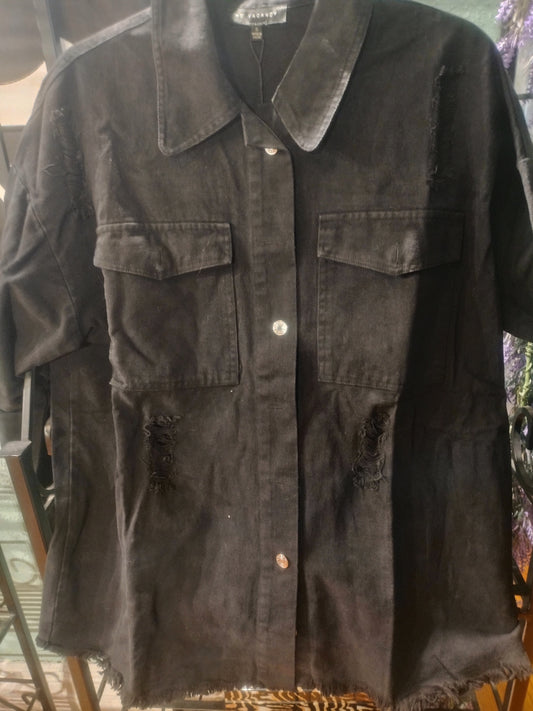 Black Demin Shacket