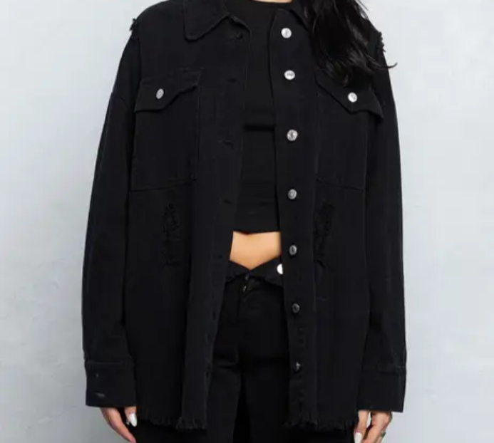 Black Demin Shacket