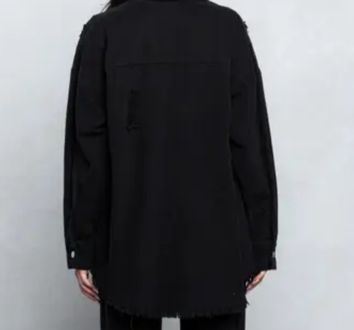 Black Demin Shacket